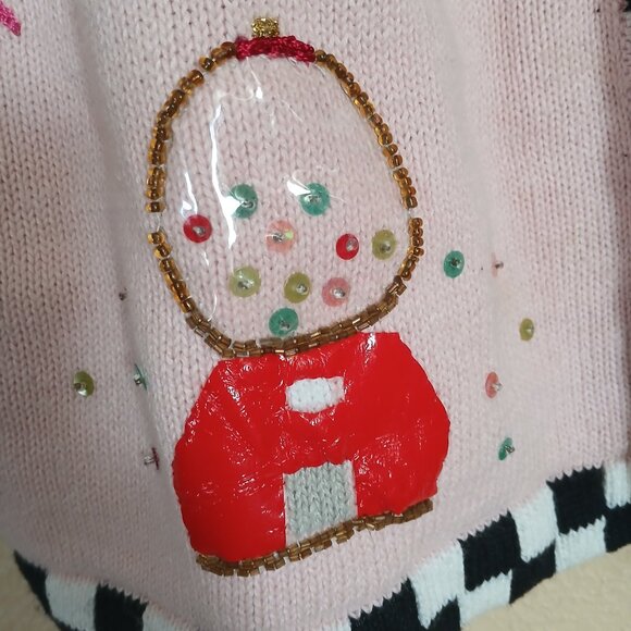 Vintage Storybook Knits 1950's Diner Sock Hop Cardigan Women's Large - Picture 4 of 10